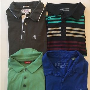Mens short sleeve polo/golf shirt bundle of 4.Sz M